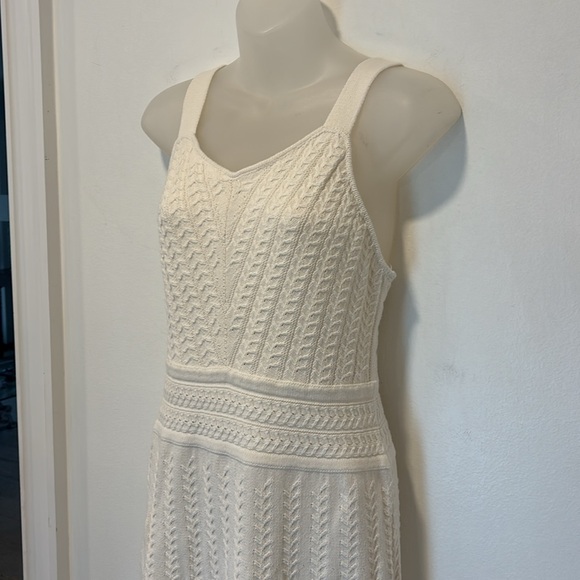 Haute Hippie Dresses & Skirts - Haute Hippie Style Cream Knit/Crochet Tank Dress Size Large EUC